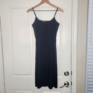 The GREAT. 100% Bemberg Cupro Slip Dress | Black | Size 1